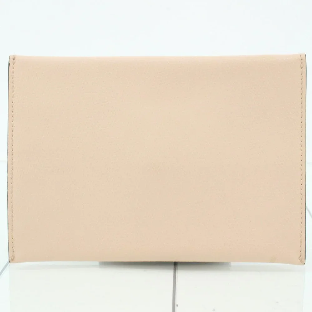 Fendi Blush-Beige Leather Envelope Clutch - Picture 2 of 6